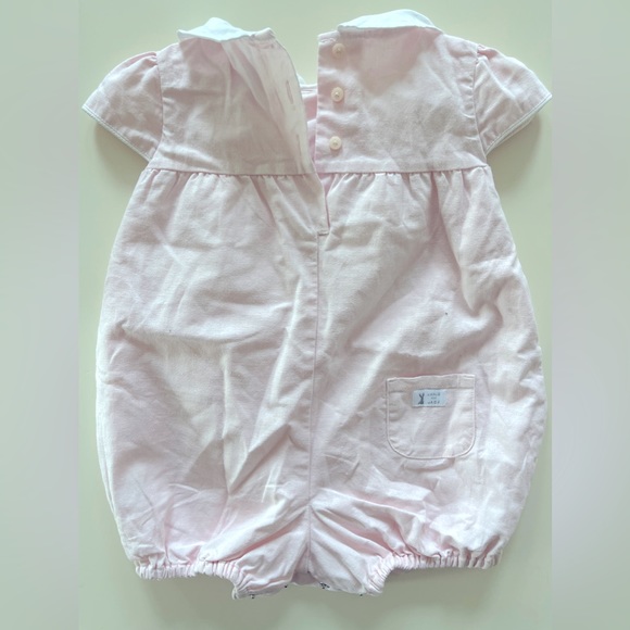 Janie and Jack pale pink romper with Bunny 12-18 months - Picture 2 of 3